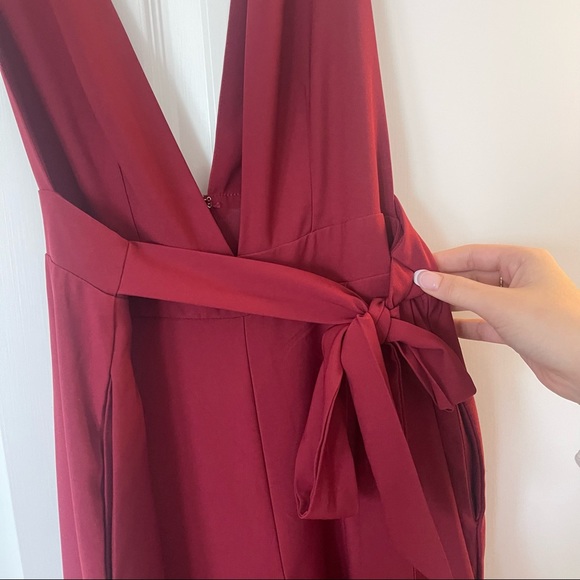 Francesca’s Burgundy Jumpsuit/Overalls - Picture 6 of 6